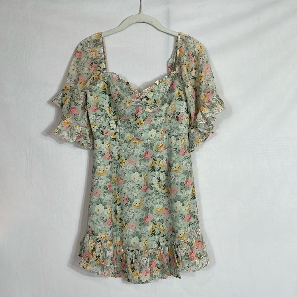 Hello Molly Delicate Floral Mini Dress Size S US4 EUC
